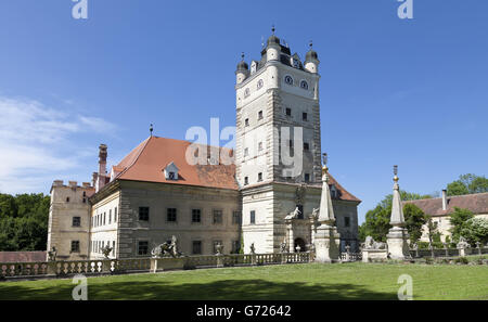 Schloss Greillenstein Burg in Roehrenbach, Region Waldviertel, Niederösterreich, Österreich Stockfoto