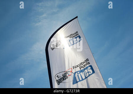 Ein allgemeiner Blick auf das Branding während der Cardiff Street Games im House of Sport Cardiff. Stockfoto