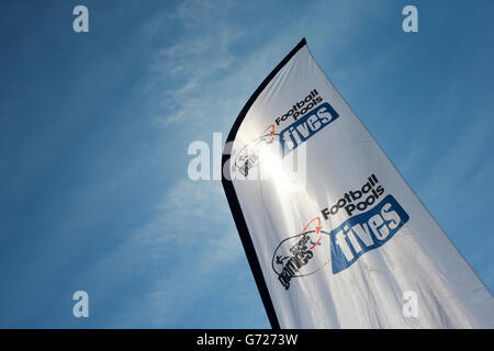 Ein allgemeiner Blick auf das Branding während der Cardiff Street Games im House of Sport Cardiff. Stockfoto