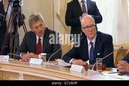 Putin Pressekonferenz Stockfoto