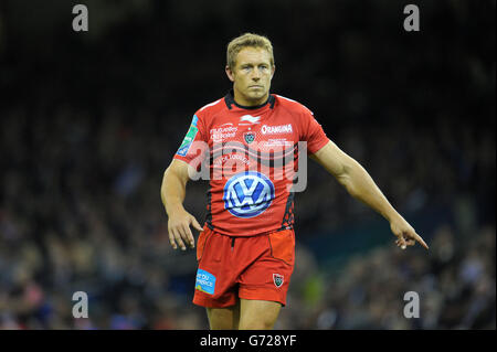 Jonny Wilkinson von RC Toulon beim Heineken Cup-Finale im Millennium Stadium, Cardiff. Stockfoto