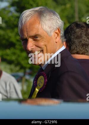 Robert Kilroy-Silk - Europawahl Stockfoto