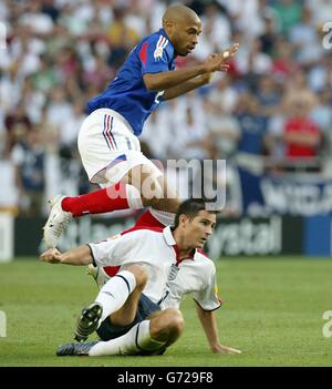 EURO 2004 - England V Frankreich Stockfoto