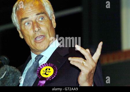 Robert Kilroy-Silk - Europawahl Stockfoto