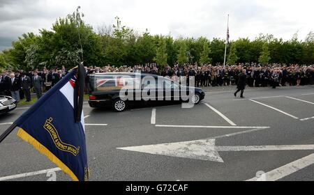 Gefallenen Soldaten repatriiert Stockfoto