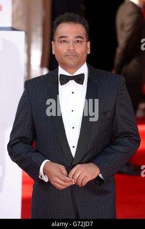 Krishnan Guru-Murthy bei der Ankunft für die Arqiva British Academy Television Awards 2014 im Theatre Royal, Drury Lane, London. Stockfoto