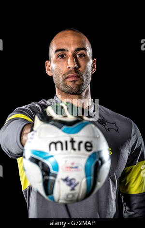 Fußball - Sky Bet Championship - Derby County Play Off Feature 2013/14 - Moore Farm Training Ground. Derby County Torwart Lee Grant Stockfoto