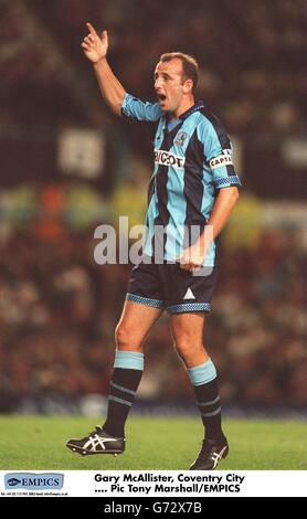 Fußball - FA Carling Premiership - Coventry City / Liverpool - Highfield Road. Gary McAllister, Coventry City Stockfoto