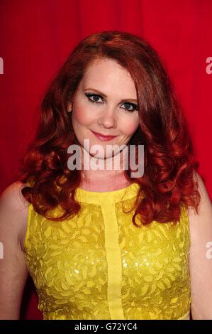 Jennie McAlpine bei der Ankunft für die British Soap Awards 2014 im Hackney Empire, 291 Mare St, London. Stockfoto