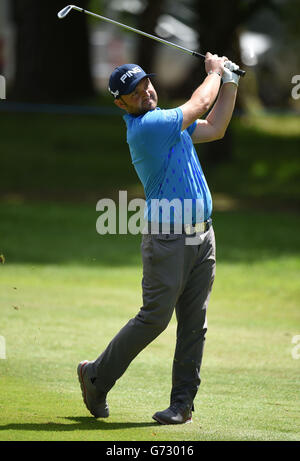 Andy Sullivan aus England am vierten Tag der BMW PGA Championships im Wentworth Club, Surrey. Stockfoto