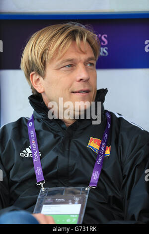 Fußball - UEFA Women's Champions League - Finale - VfL Wolfsburg / Tyreso FF - Estadio do Restelo. Tony Gustavsson, Teamleiter von Tyreso FF Stockfoto