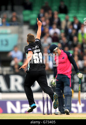 Cricket - NatWest T20 Blast - South Division - Surrey V Middlesex - The Kia Oval. Tom Curran von Surrey Stockfoto