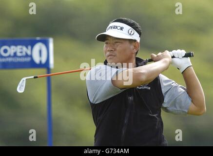 Koreas K J Choi in Aktion während der 133. Open Championship im Royal Troon Golf Club, Schottland. KEIN HANDY. Stockfoto