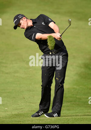 Englands Justin Rose am ersten Tag der BMW PGA Championship im Wentworth Club, Surrey. Stockfoto