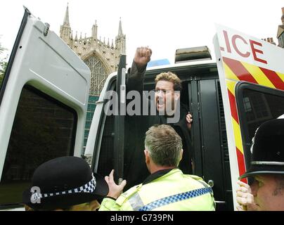 Fathers 4 Justice at York Minster Stockfoto