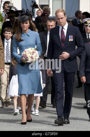 Der Herzog und die Herzogin von Cambridge in Arromanches, Frankreich, bei Veranstaltungen zum 70. Jahrestag der Landung des D-Day. Stockfoto