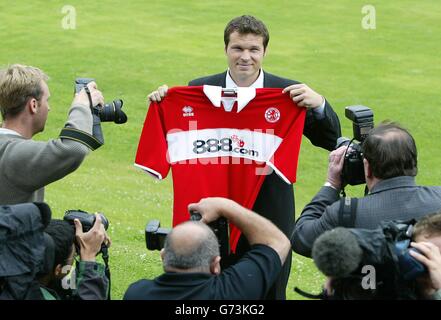 Mark Viduka als Middlesbrough Spieler vorgestellt Stockfoto