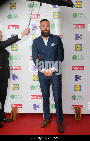 Calum Best kommt für die Pride of Ireland Awards, die die unbesungenen Helden des Landes im Mansion House in Dublin feiern. Stockfoto