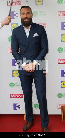 Calum Best kommt für die Pride of Ireland Awards, die die unbesungenen Helden des Landes im Mansion House in Dublin feiern. Stockfoto