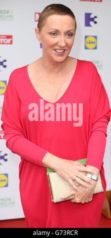 Majella O'Donnell kommt für die Pride of Ireland Awards zur Feier der unbesungenen Helden des Landes im Mansion House in Dublin. Stockfoto