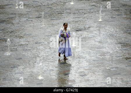 Wasserlandschaft des Kathak Tanz Stockfoto