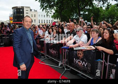 Kevin Spacey kommt zur Premiere von Now : in the Wings on a World Stage, im Empire, Leicester Square, London. Stockfoto