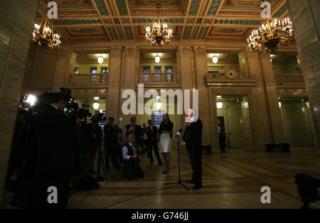 Irische Staats-und Regierungschefs diskutieren Frieden Stockfoto