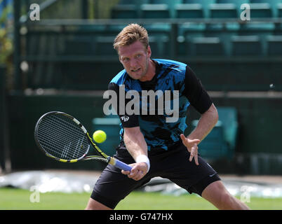 Der Australier Samuel Groth im Einsatz gegen den US-Amerikaner Rajeev RAM während der AEGON Nottingham Challenge im Nottingham Tennis Center, Nottingham. DRÜCKEN Sie VERBANDSFOTO. Bilddatum: Freitag, 13. Juni 2014. Siehe PA Geschichte TENNIS Nottingham. Bildnachweis sollte lauten: Tim Goode/PA Wire Stockfoto