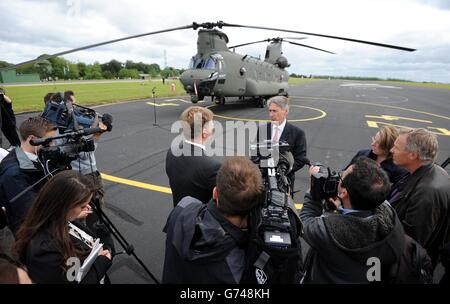 Chinook Mk6 Start Stockfoto