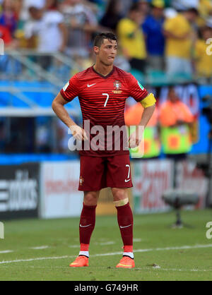 Fußball - FIFA Fußball-Weltmeisterschaft 2014 - Gruppe G - Deutschland gegen Portugal - Arena Fonte Nova. Cristiano Ronaldo aus Portugal Stockfoto