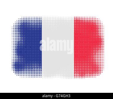 Frankreich Flagge symbol Halbton Vektor Hintergrund illustration Stock Vektor