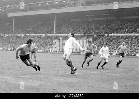 Action zwischen Everton und West Bromwich Albion während des FA Cup Finales in Wembley. Stockfoto