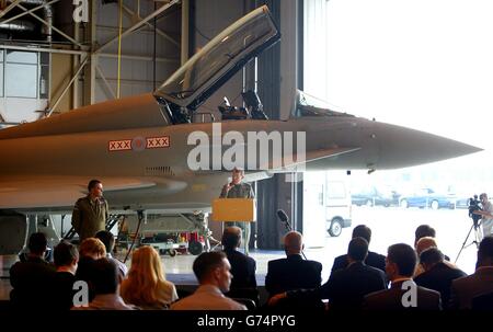 Der neue Kampfjet Eurofighter Typhoon Stockfoto