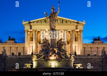 Parlamentsgebäude, Wien, Österreich Stockfoto