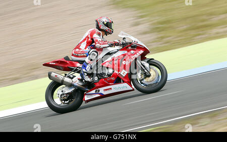 Moto - MCE British Superbike Championship - Rennen - Knockhill-Rennstrecke Stockfoto