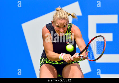 Timea Babos (Hun) spielen bei den Aegon International, Eastbourne, 21. Juni 2016. Stockfoto