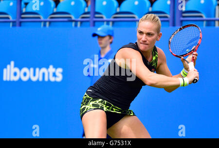 Timea Babos (Hun) spielen bei den Aegon International, Eastbourne, 21. Juni 2016. Stockfoto