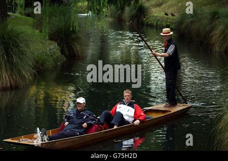 Hoggard und Flintoff in Neuseeland Stockfoto