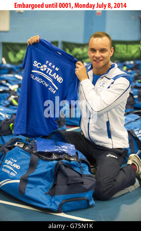 Commonwealth Games - Team Schottland Kitting - University of Stirling Stockfoto