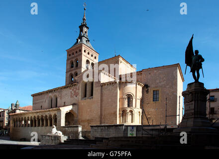 San Millan, romanische Kirche in Segovia Stockfoto