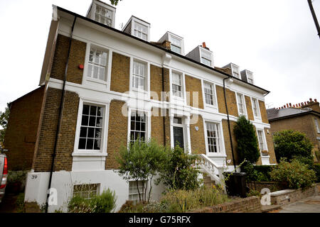 Ein Doppelhaushälfte Georgian Haus in Islington, Nord-London. Stockfoto