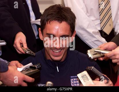 Gary Neville - England-Pressekonferenz Stockfoto