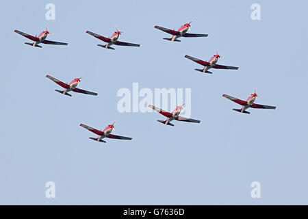 Aerobatic Squadron Patrouille Suisse, Rapperswil, Schweiz Stockfoto
