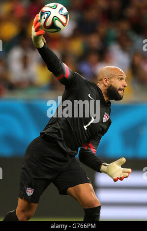 Fußball - FIFA Fußball-Weltmeisterschaft 2014 - 16. Runde - Belgien gegen USA - Arena Fonte Nova. Tim Howard, US-Torwart Stockfoto