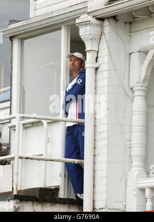 Kapitän der englischen Nationalmannschaft Nasser Hussain Stockfoto