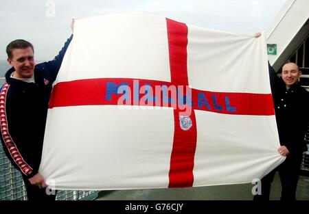 England-Fans mit Millwall Stockfoto