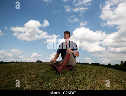 Großbritannien Eventer William Fox-Pitt während einer Fotocall im Addington Manor Equestrian Center, Buckinghamshire. Stockfoto