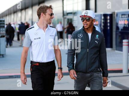 -Formel 1 Weltmeisterschaft - 2014 British Grand Prix - Praxistag - Silverstone Rennstrecke Stockfoto