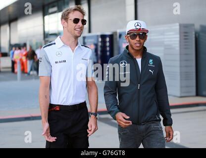 -Formel 1 Weltmeisterschaft - 2014 British Grand Prix - Praxistag - Silverstone Rennstrecke Stockfoto