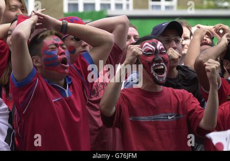 Korea-Fußball-Fans Stockfoto